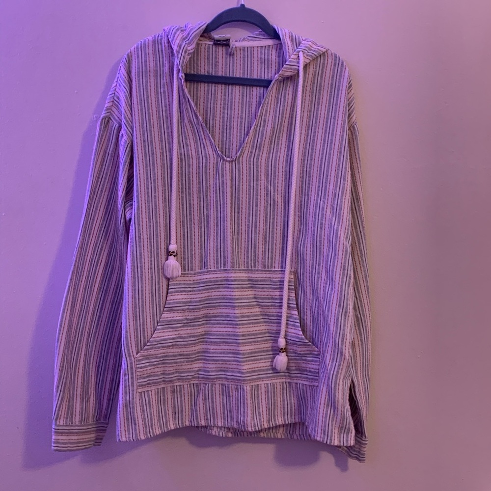 Hooded Cute Sweat with a V-neck